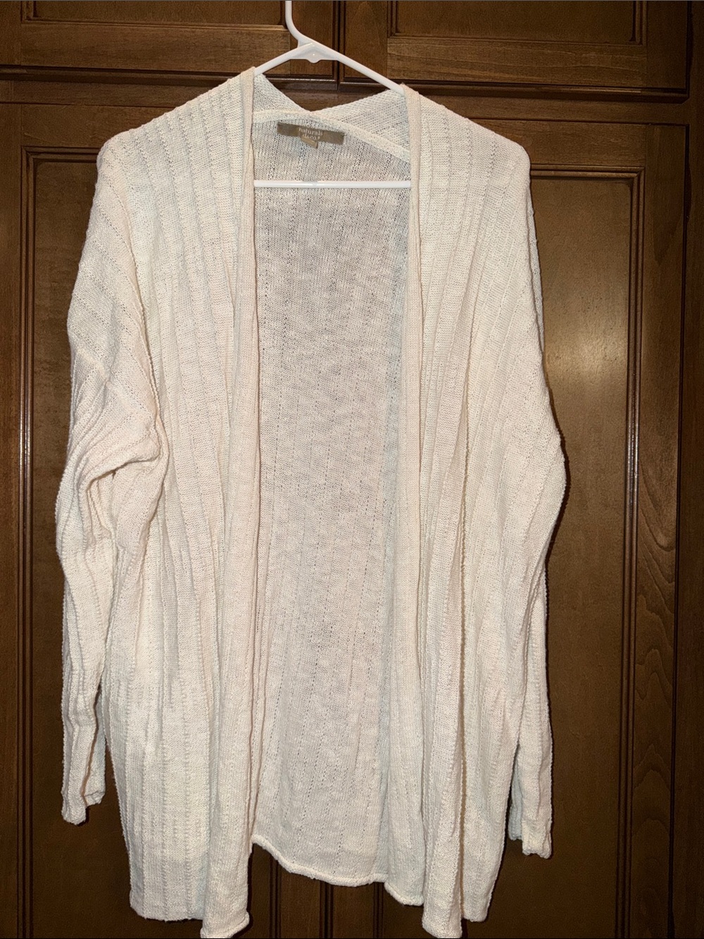 D&Co. Naturals Boho Minimalist Linen Blend cardigan Long Sleeve Top sweater S